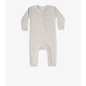 Quincy Mae Ribbed Baby Jumpsuit|Dove|6-12M